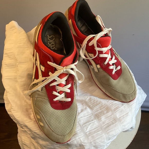 ASICS Gel Lyte 3 “Crane” Red/Gray Suede, Men’s Athletic Shoe, Size 11 - Picture 1 of 16